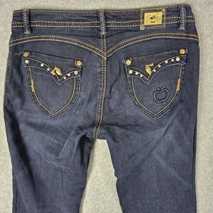 Apple Bottoms Jeans 7/8 Stretch embroidered Low Rise Y2K